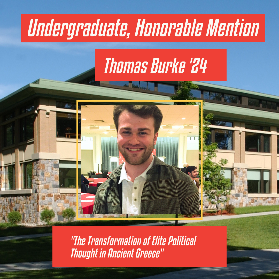 2023 Library Research Prize, Undergrad Honorable Mention: Thomas Burke, Class of 2024